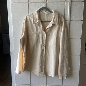 New Without Tags Melrose and Market Light Yellow Over-shirt
